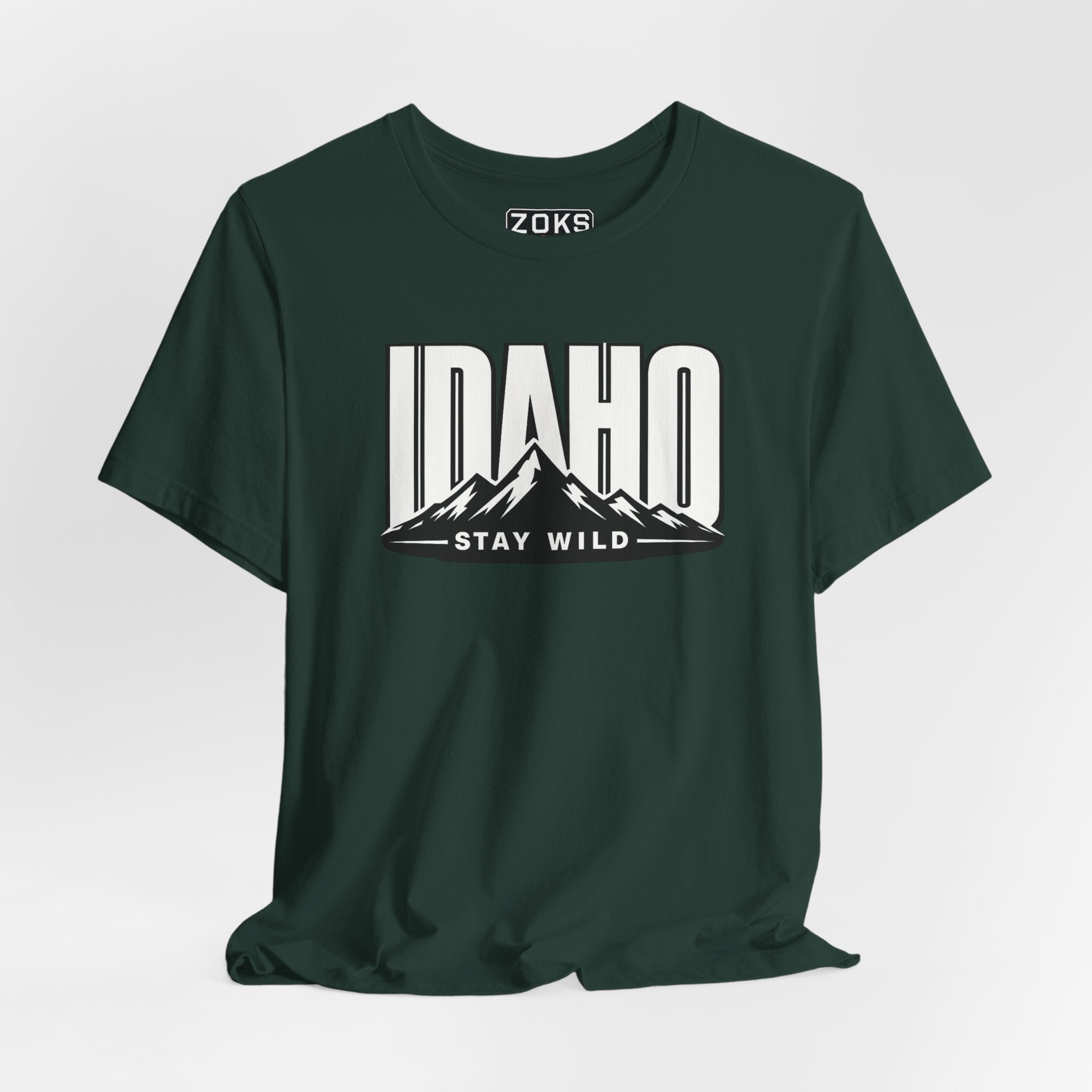 Idaho 'Stay Wild' Mountain State T-Shirt — Outdoor Adventure Tee