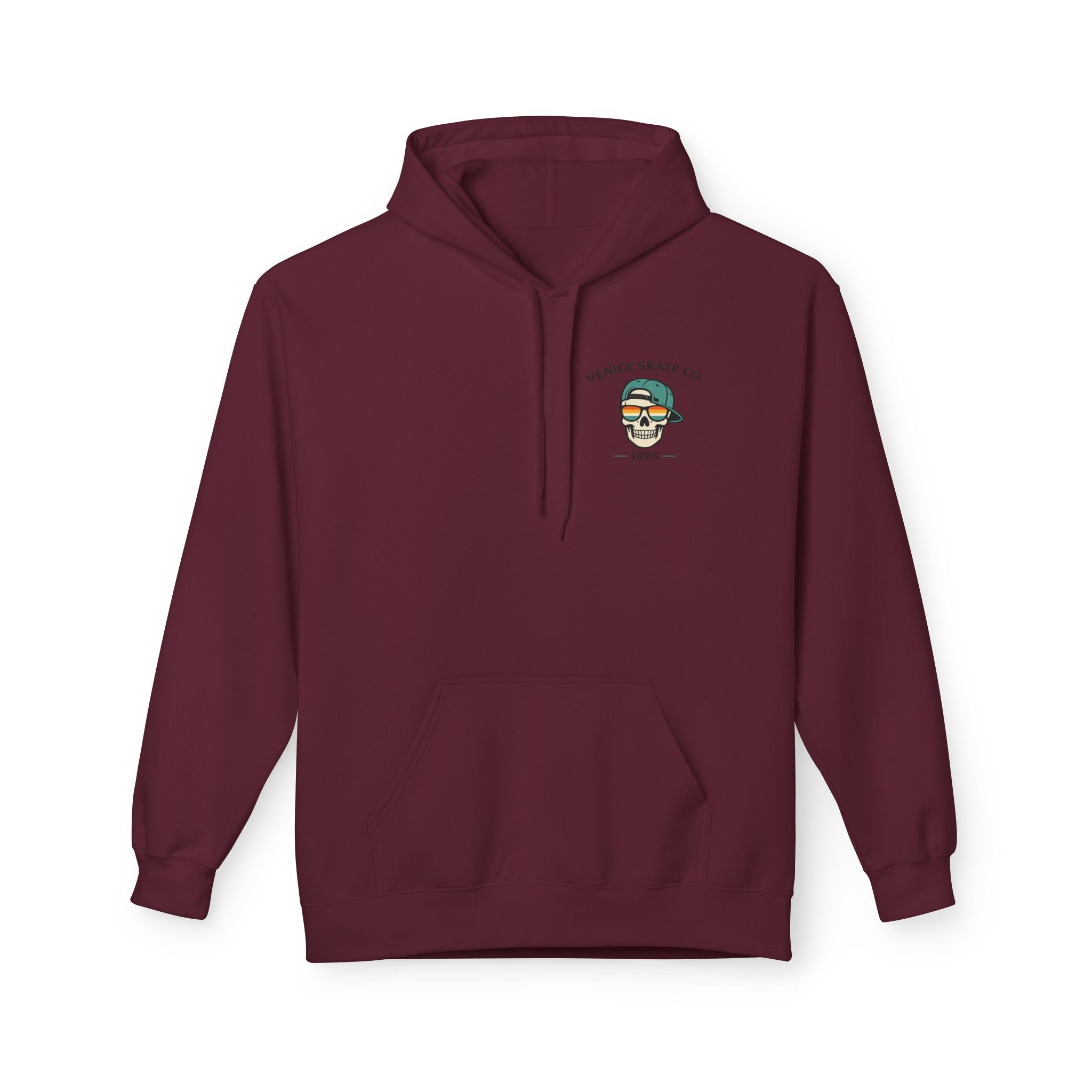 Venice Skate Co. Skull Palm Skateboard Hoodie — Retro Venice, California Pullover