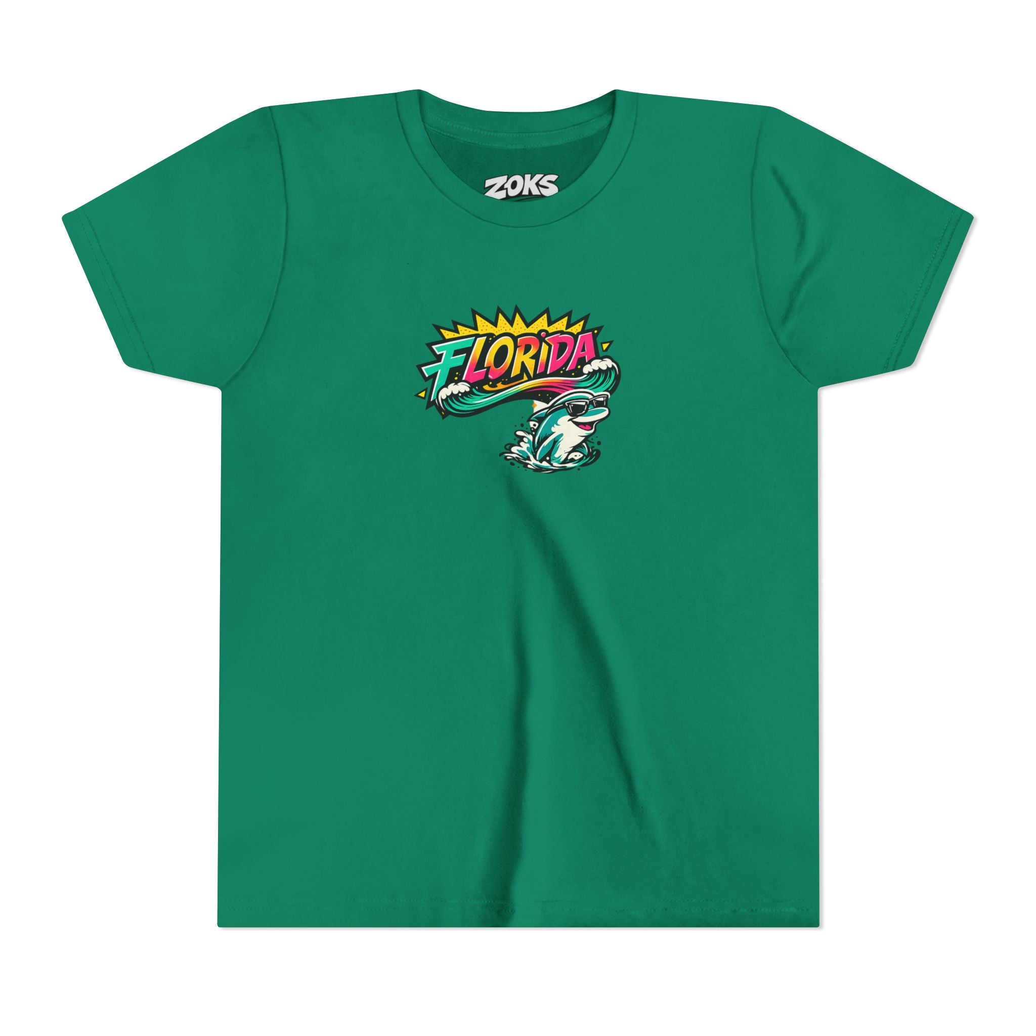 Florida Shark Surf Youth Tee - Kids' Beach Graphic T-Shirt