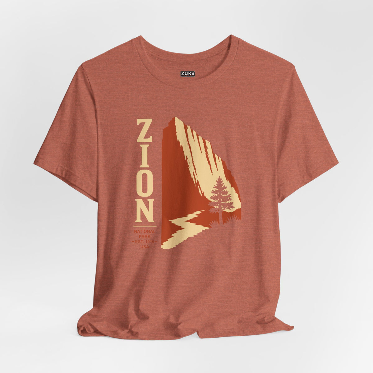 Zion National Park Vintage Sunset T-Shirt — Retro Hiking Tee