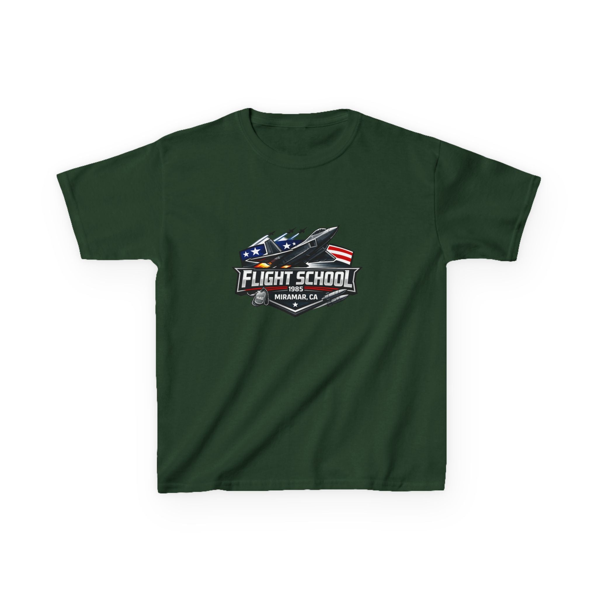 Kids T-Shirt — "Flight School" Jet Plane Graphic