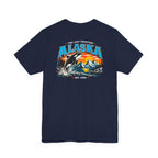 Alaska The Last Frontier T-Shirt – Orca Sunset Graphic Tee, Vintage Outdoor Travel Shirt, Nature Adventure Back Print Tee