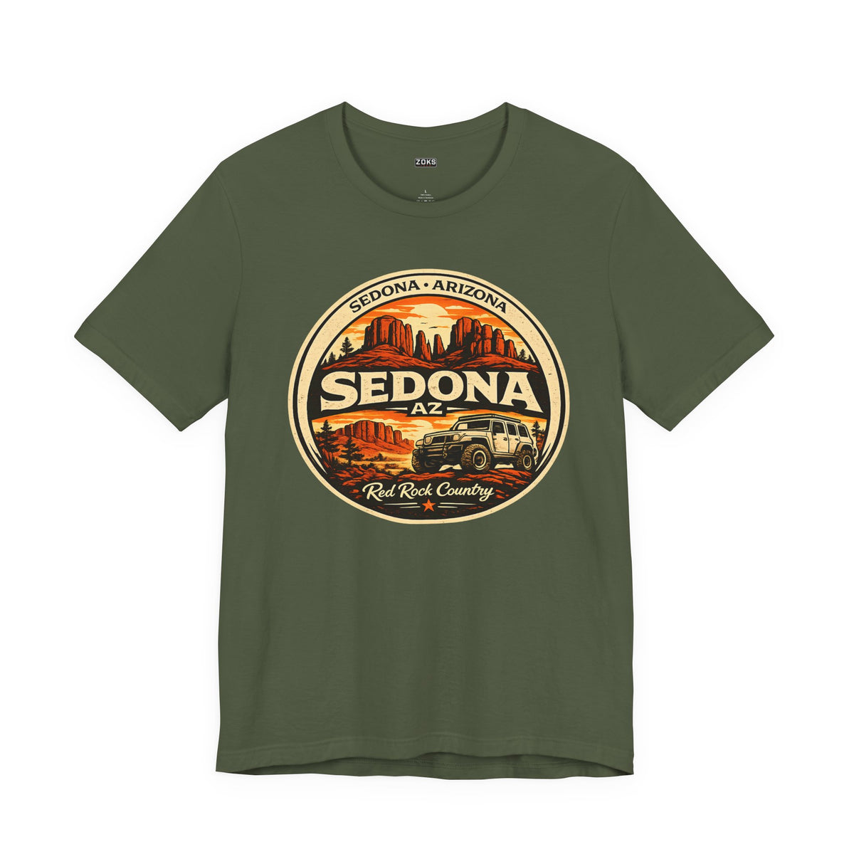 Sedona AZ Vintage Jeep T-Shirt — Red Rock Country Souvenir Tee