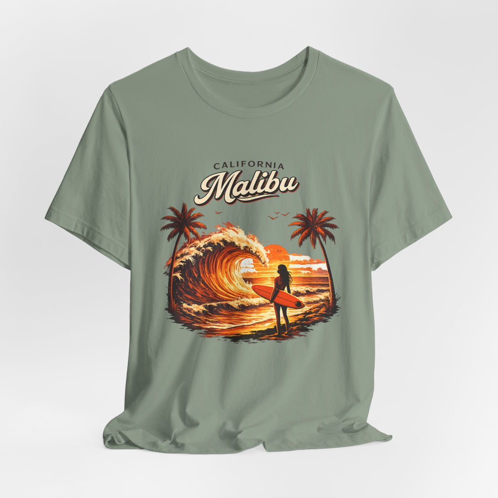 Malibu Surf Sunset T-Shirt — California Surfing Tee