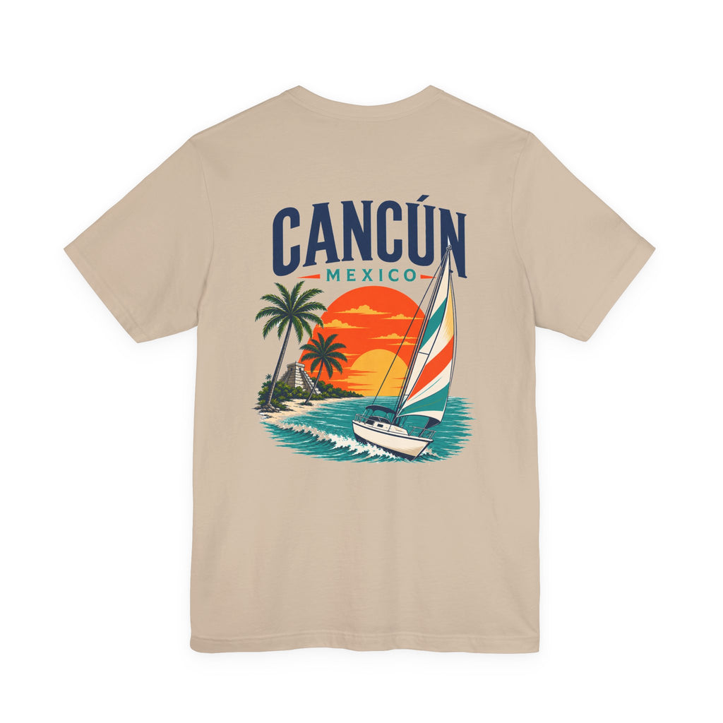 Cancún Mexico Sunset Sail T-Shirt — Beach Vacation Tee
