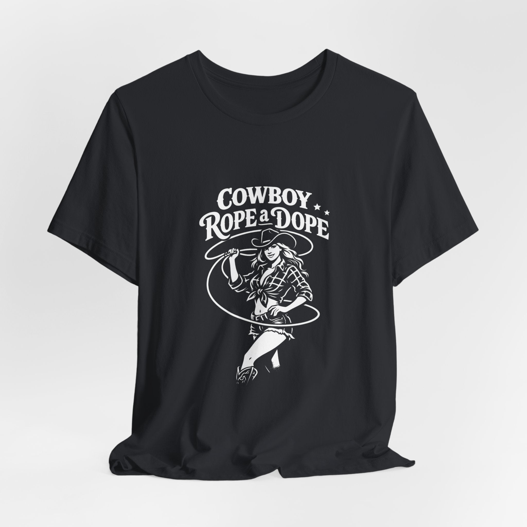 Cowboy Rope a Dope Graphic Tee — Retro Cowgirl Western T‑Shirt