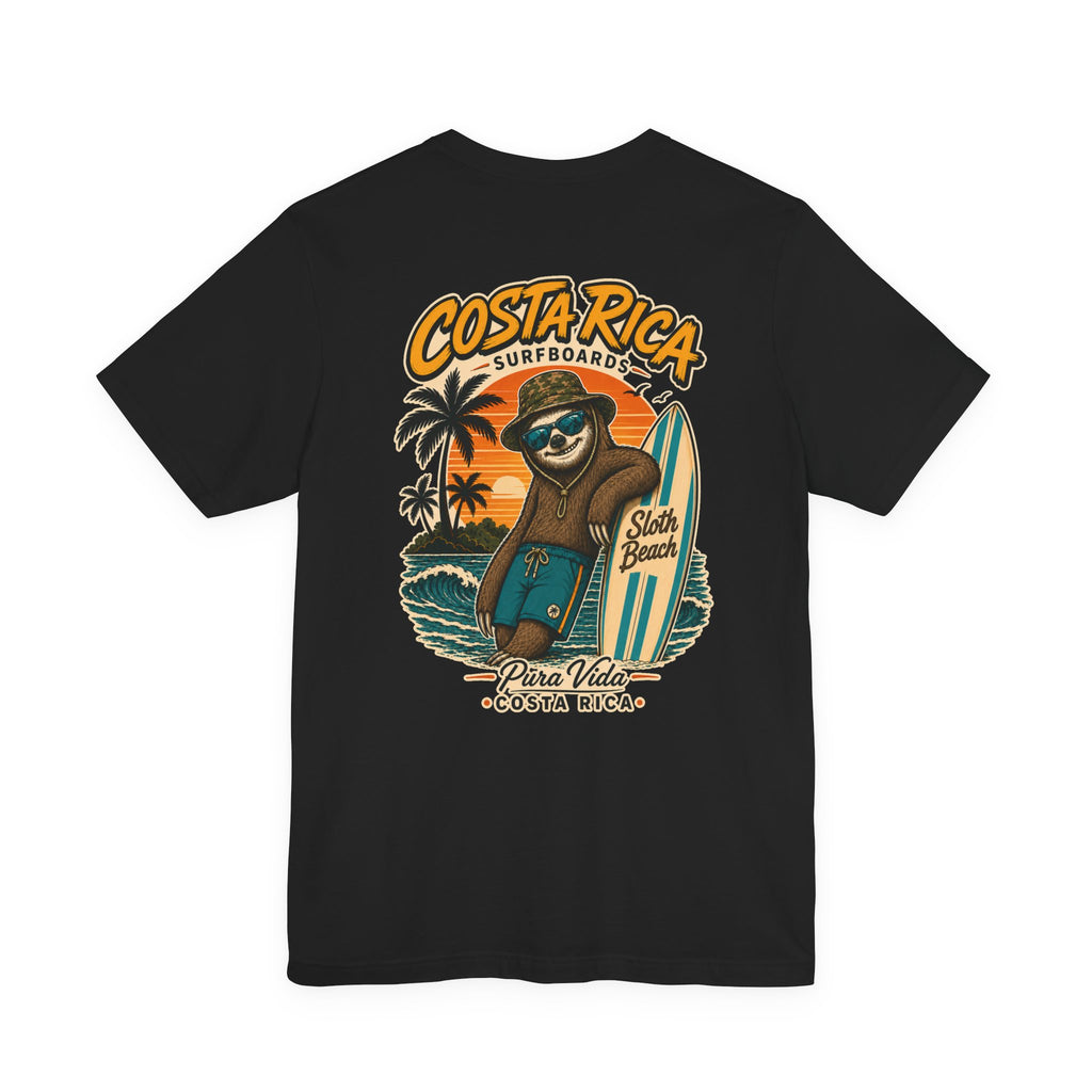 Costa Rica Surf Sloth T‑Shirt — Pura Vida Beach Tee