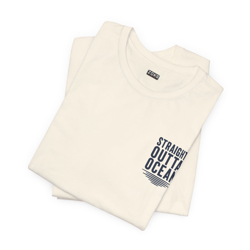 Straight Outta Ocean Retro Sunset Beach T-Shirt