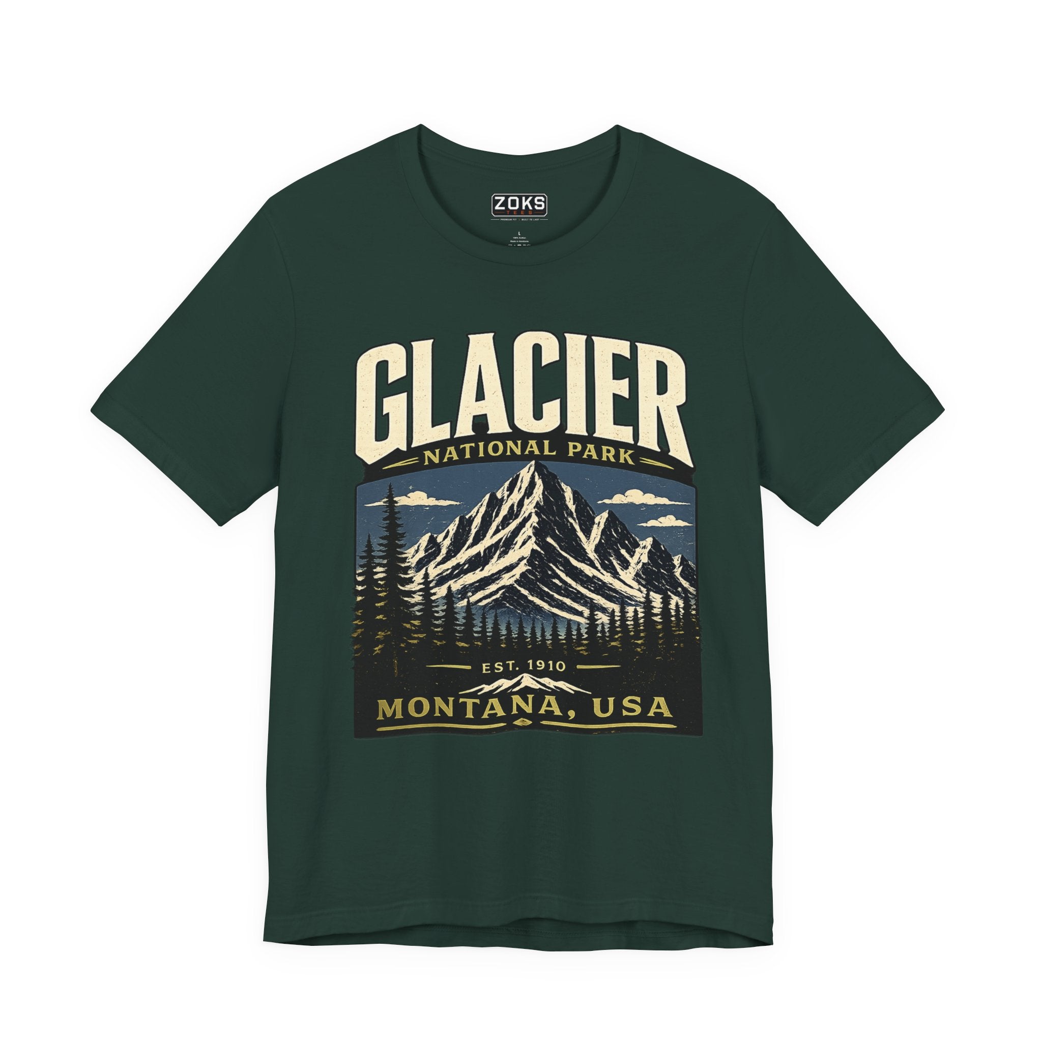 Glacier National Park Vintage Montana Mountain T-Shirt