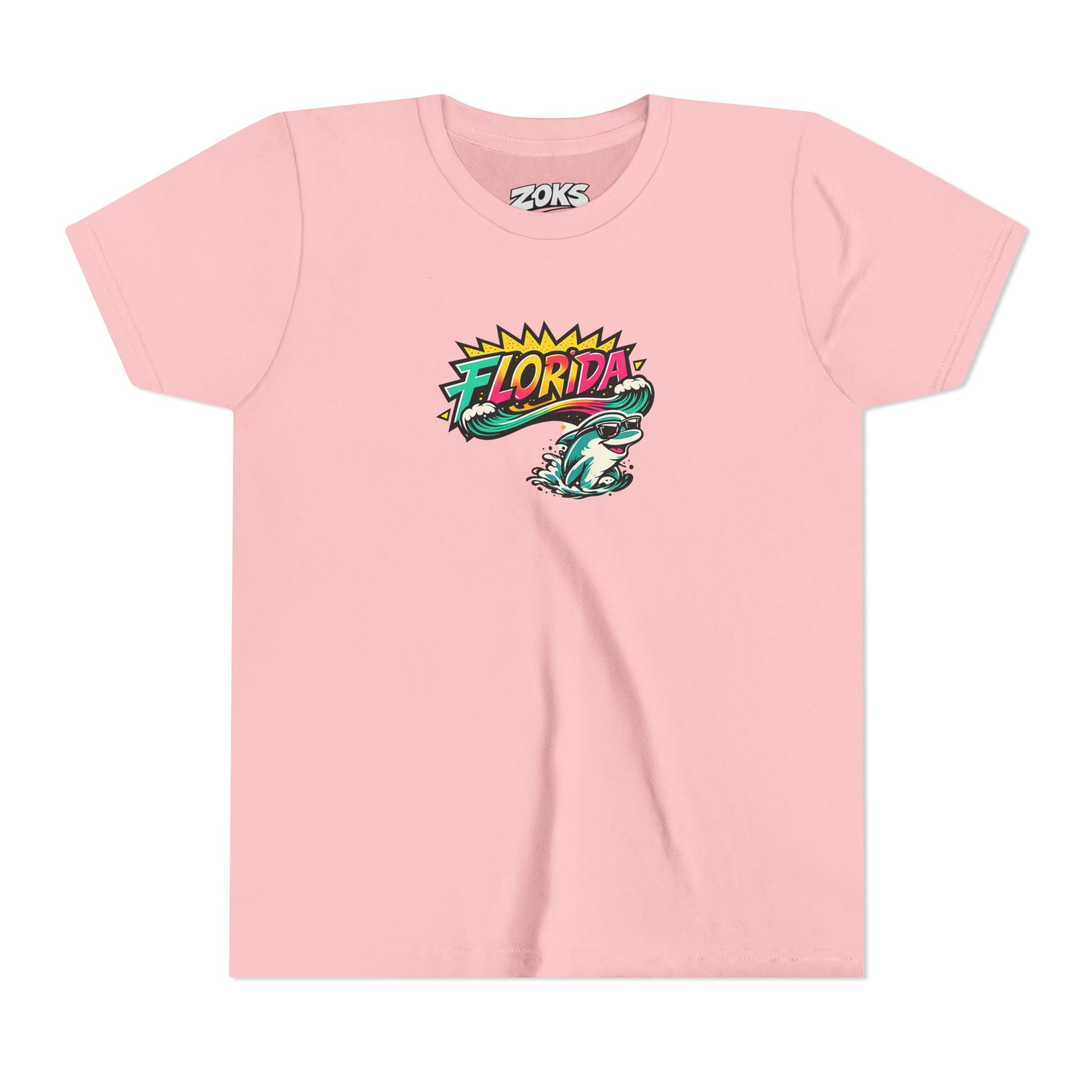 Florida Shark Surf Youth Tee - Kids' Beach Graphic T-Shirt