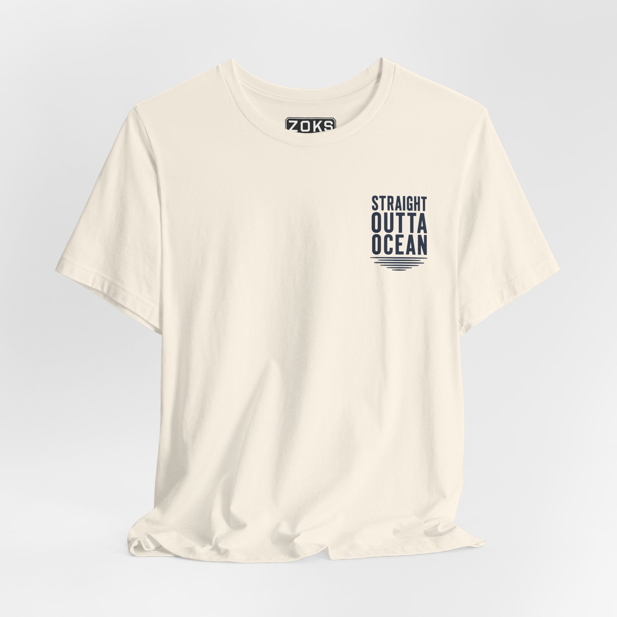 Straight Outta Ocean Retro Sunset Beach T-Shirt
