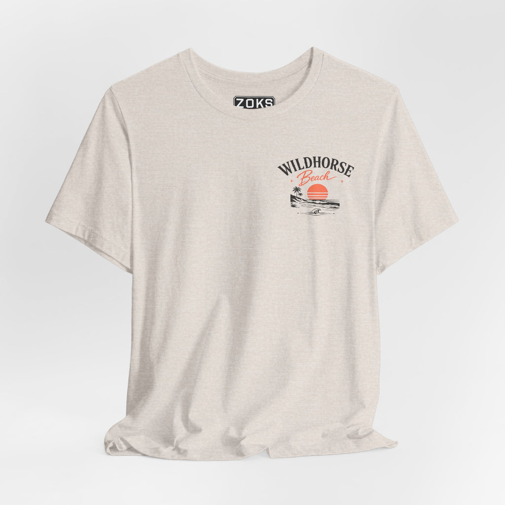 Wildhorse Beach Vintage Sunset Tee – Women's Coastal Aesthetic Shirt
