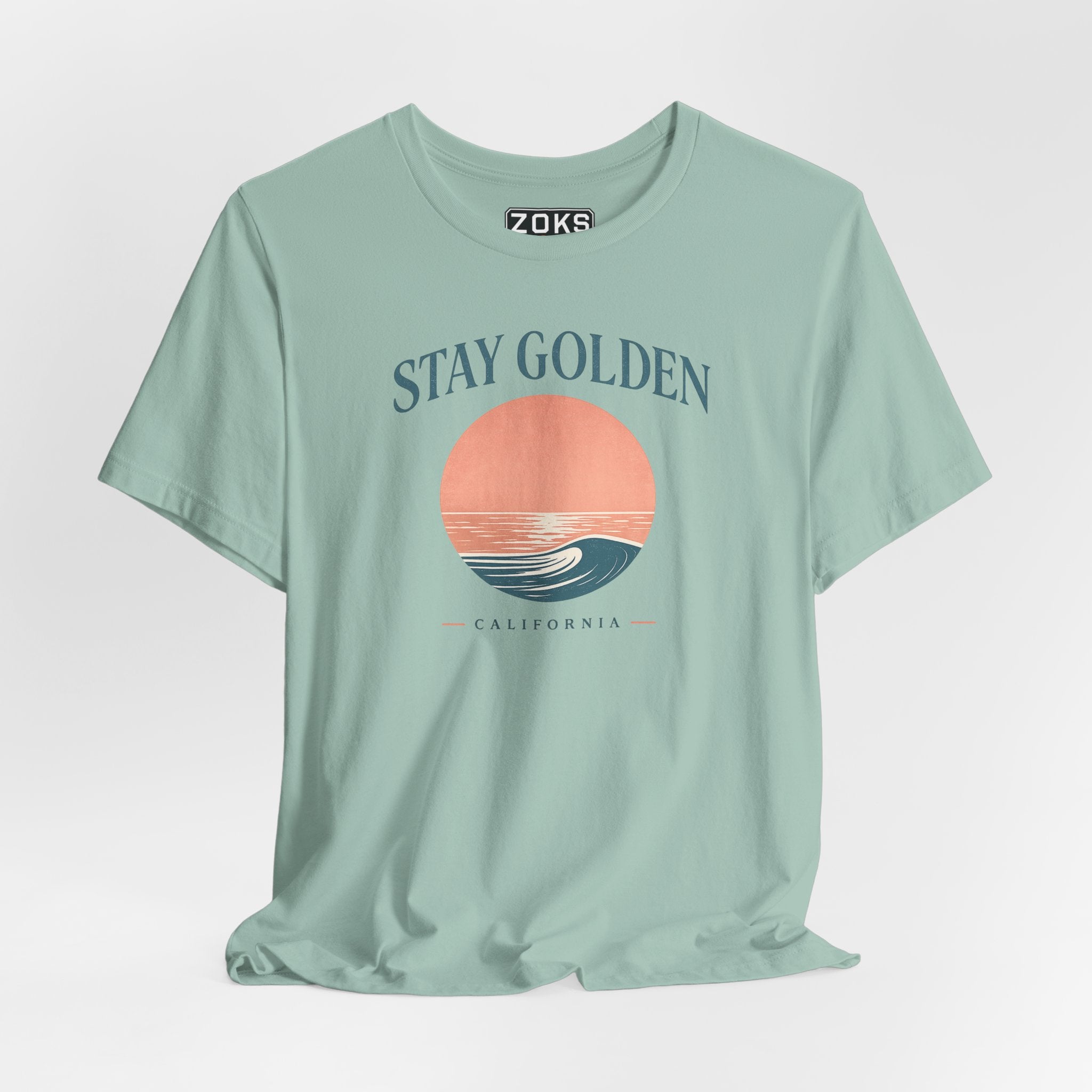 Stay Golden Sunset California Tee — Minimalist Women's Graphic T-Shirt