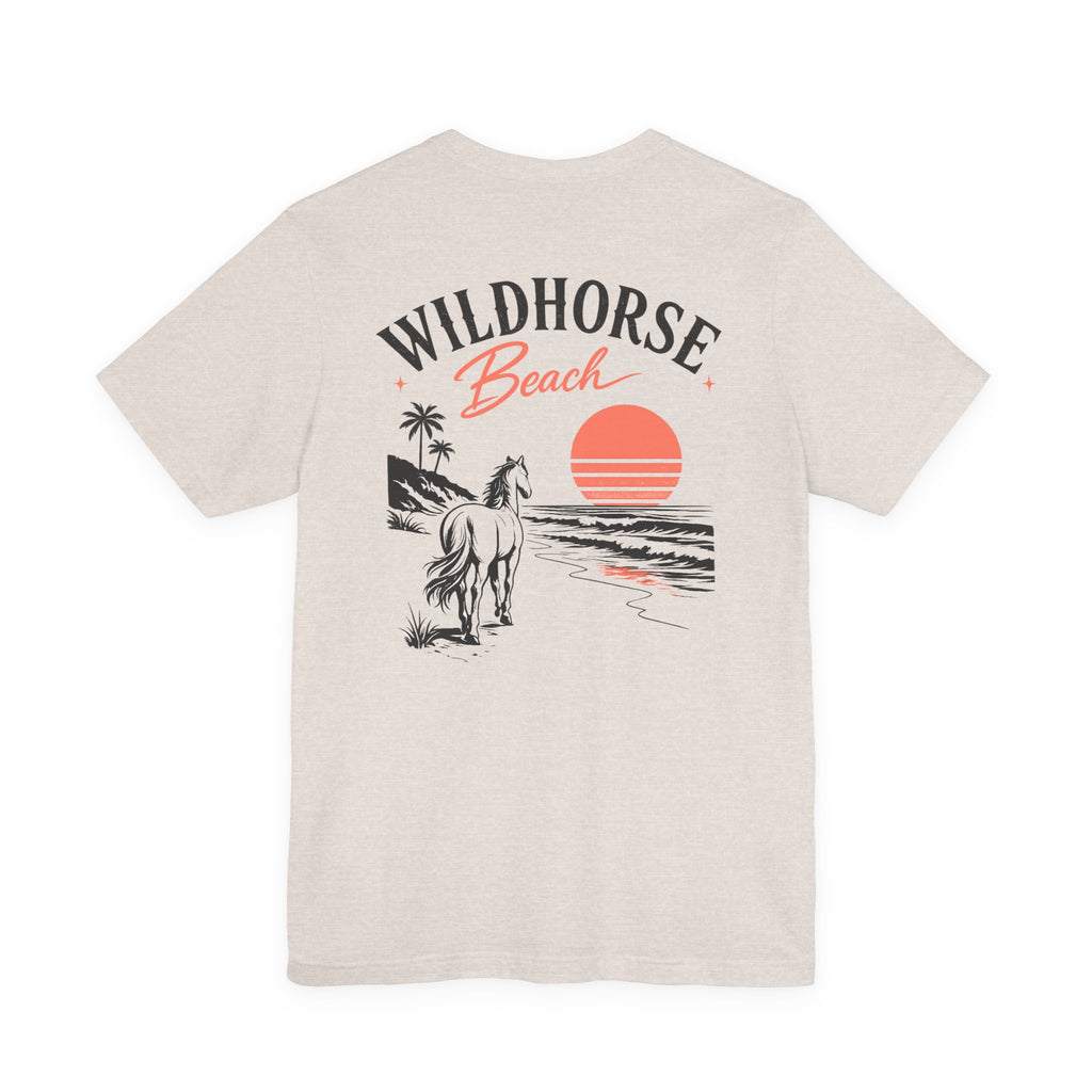 Wildhorse Beach Vintage Sunset Tee – Women's Coastal Aesthetic Shirt