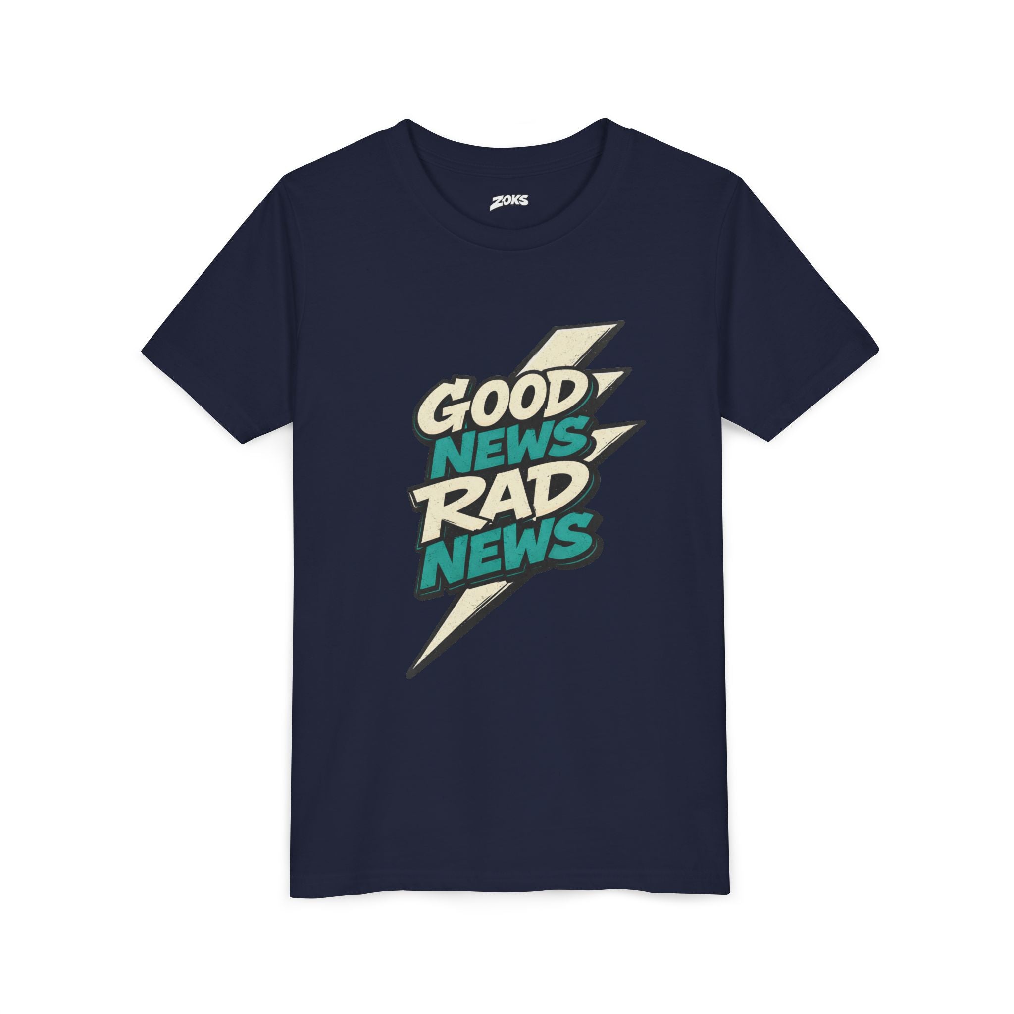 Good News Rad News Retro Lightning Youth Tee