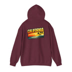 California Sunset Palm Tree Hoodie — Retro Beach Pullover
