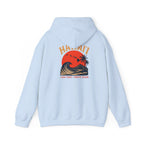Hawai'i Lava Coast Surf Hoodie | Vintage Wave, Volcano & Palm Tree Graphic Sweatshirt
