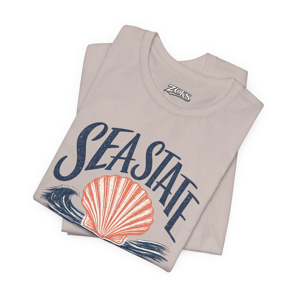 California Coast Shell Tee — Women's Sea State Graphic T-Shirt
