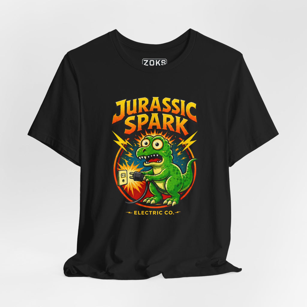 Jurassic Spark T‑Shirt — Retro Electric Dinosaur Graphic Tee