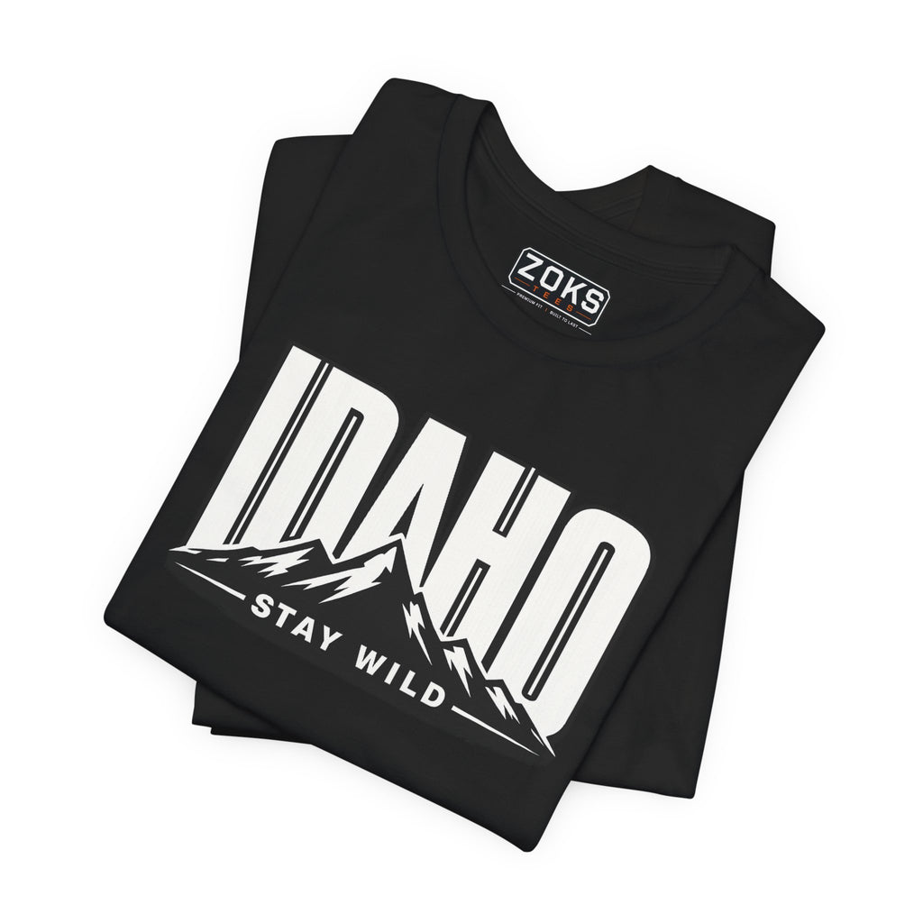 Idaho 'Stay Wild' Mountain State T-Shirt — Outdoor Adventure Tee