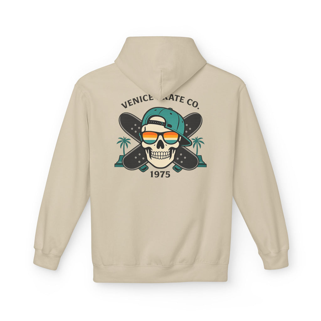 Venice Skate Co. Skull Palm Skateboard Hoodie — Retro Venice, California Pullover