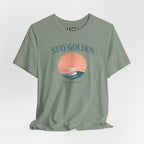 Stay Golden Sunset California Tee — Minimalist Women's Graphic T-Shirt