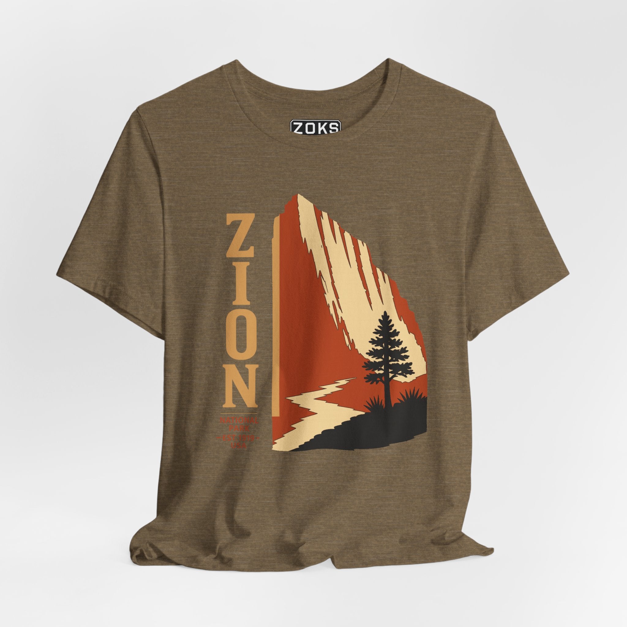 Zion National Park Vintage Sunset T-Shirt — Retro Hiking Tee