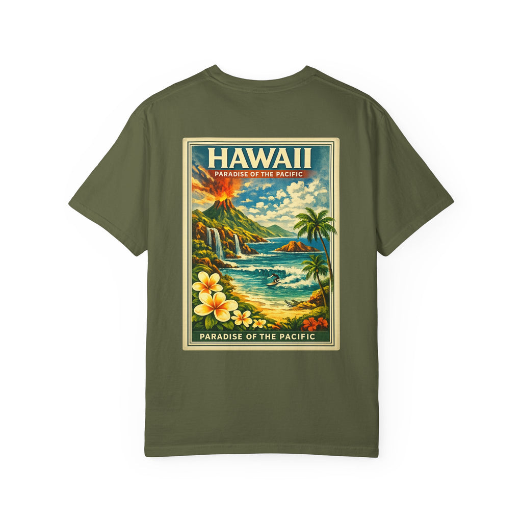 Hawaii Vintage Postcard T-Shirt — Paradise of the Pacific Graphic