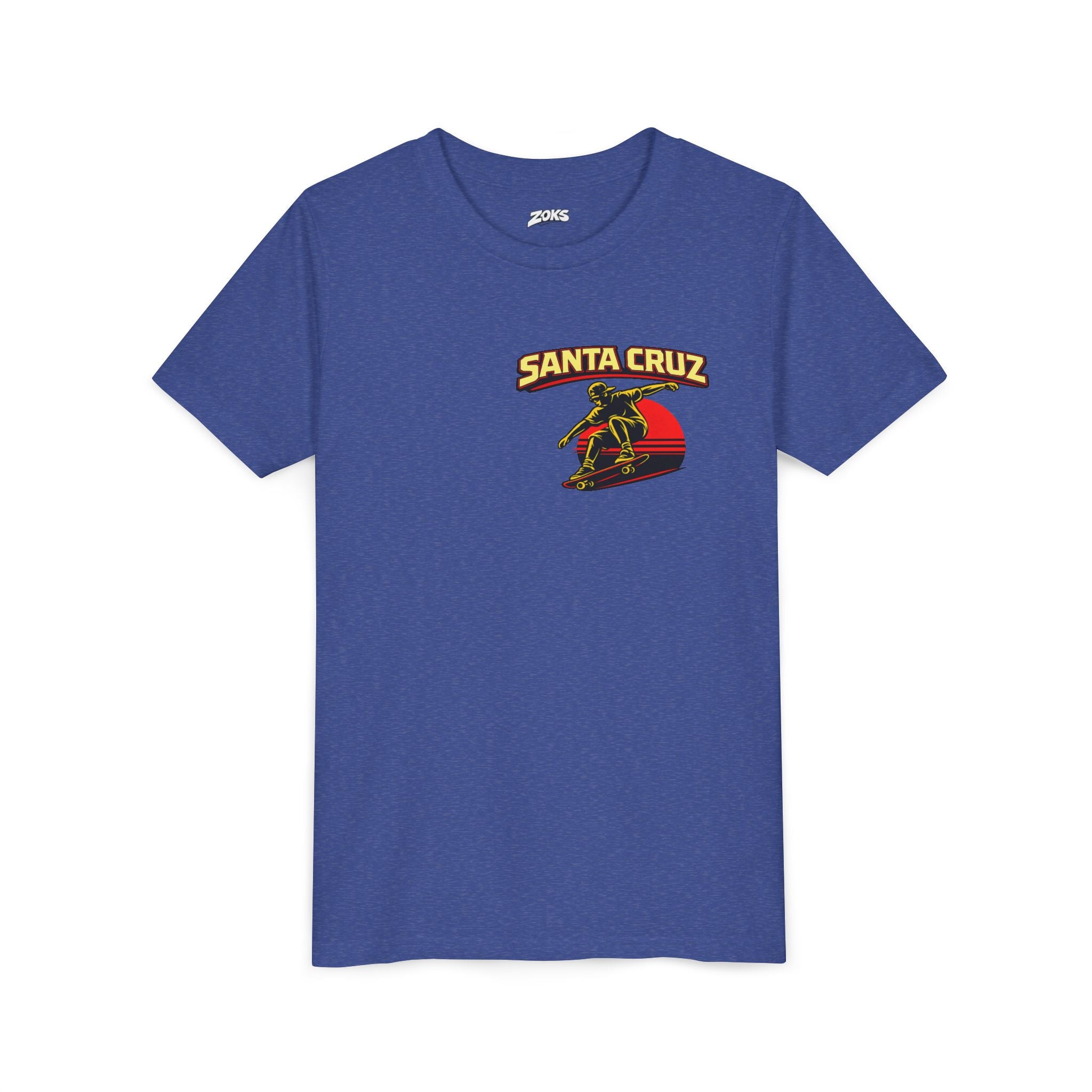 Youth Skateboard T-Shirt - 'Santa Cruz California USA' Retro Sunset Tee