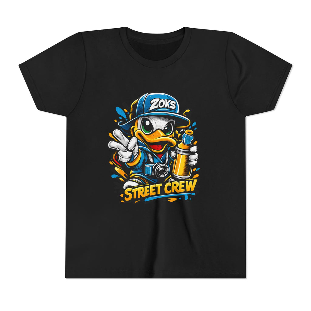 Youth Street Crew Duck Graphic Tee — Zoks Spray-Paint Skate Style