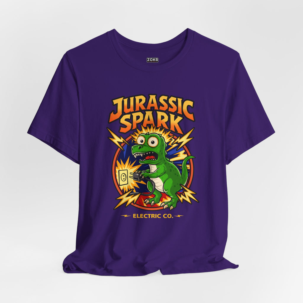Jurassic Spark T‑Shirt — Retro Electric Dinosaur Graphic Tee