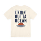 Straight Outta Ocean Retro Sunset Beach T-Shirt
