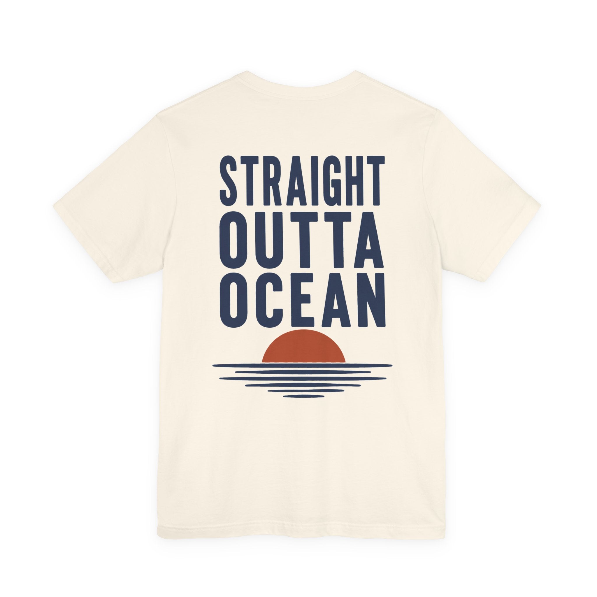 Straight Outta Ocean Retro Sunset Beach T-Shirt