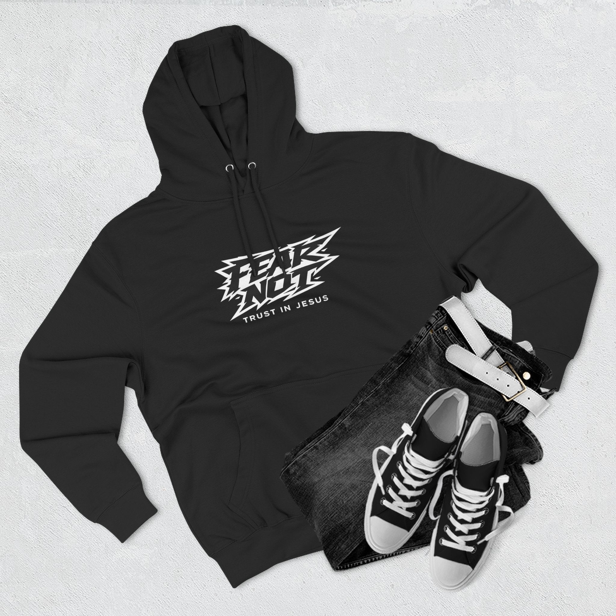 Fear Not Hoodie — "Trust in Jesus" Christian Graphic Hoodie