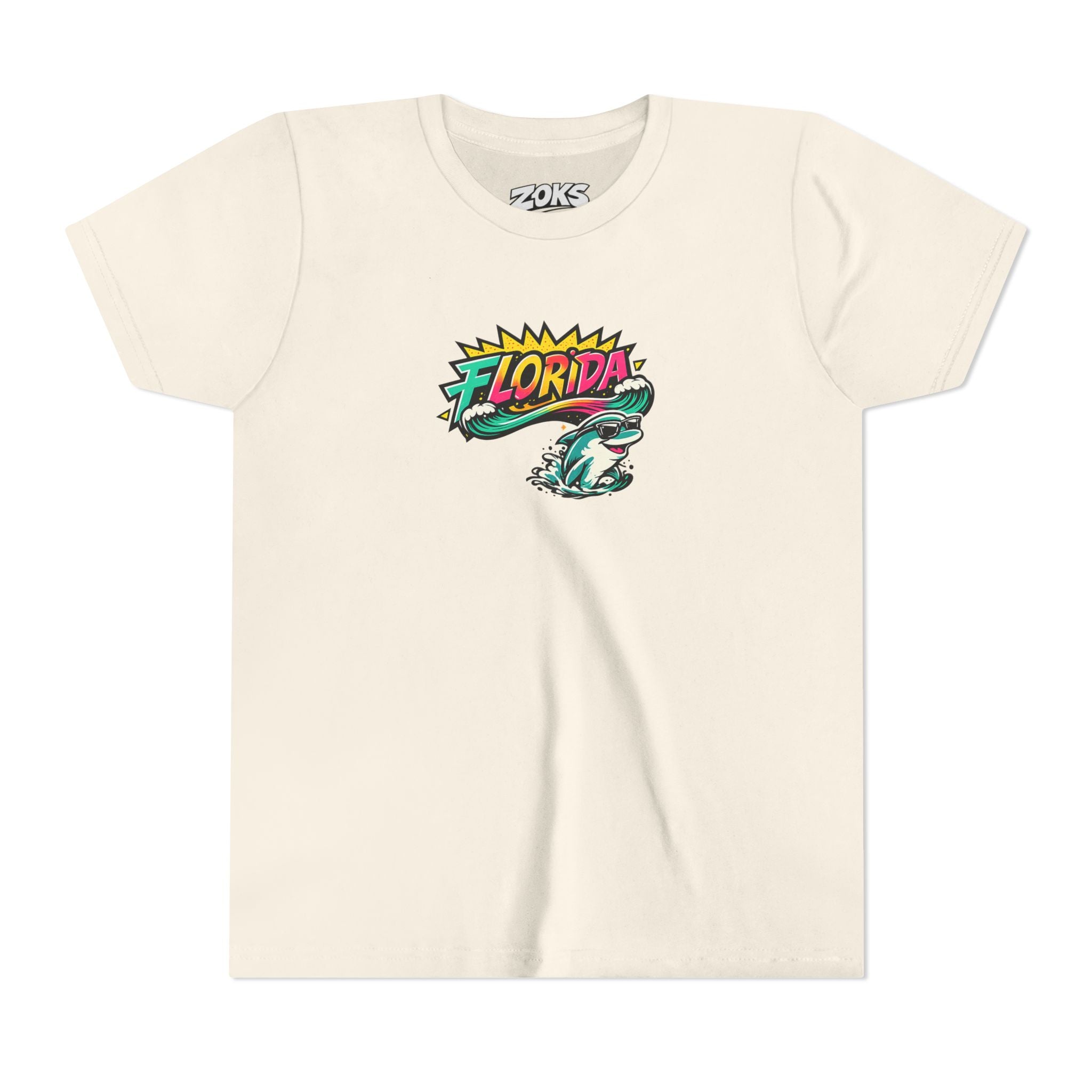 Florida Shark Surf Youth Tee - Kids' Beach Graphic T-Shirt