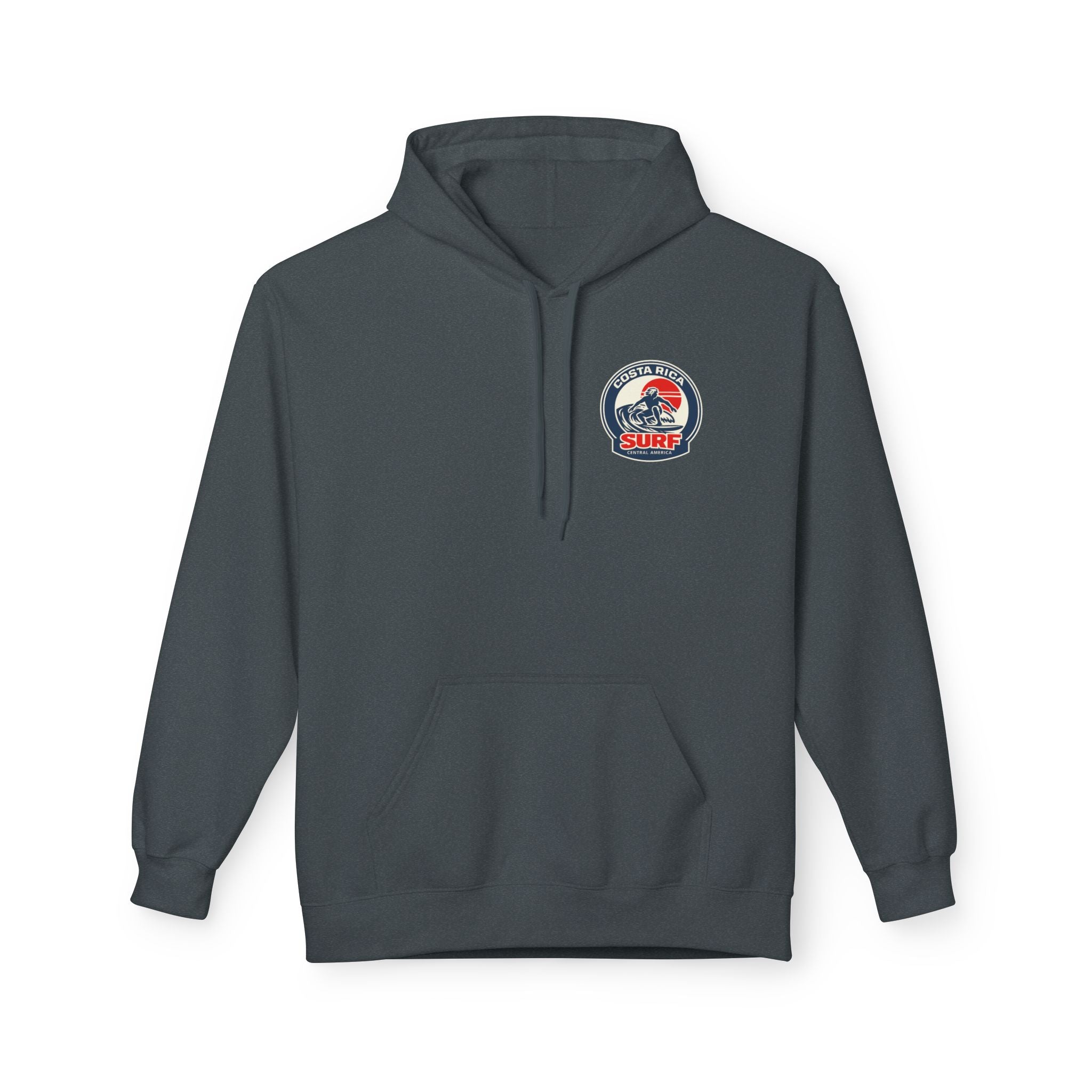 Costa Rica Surf Retro Hoodie — Vintage Surfer Graphic Pullover