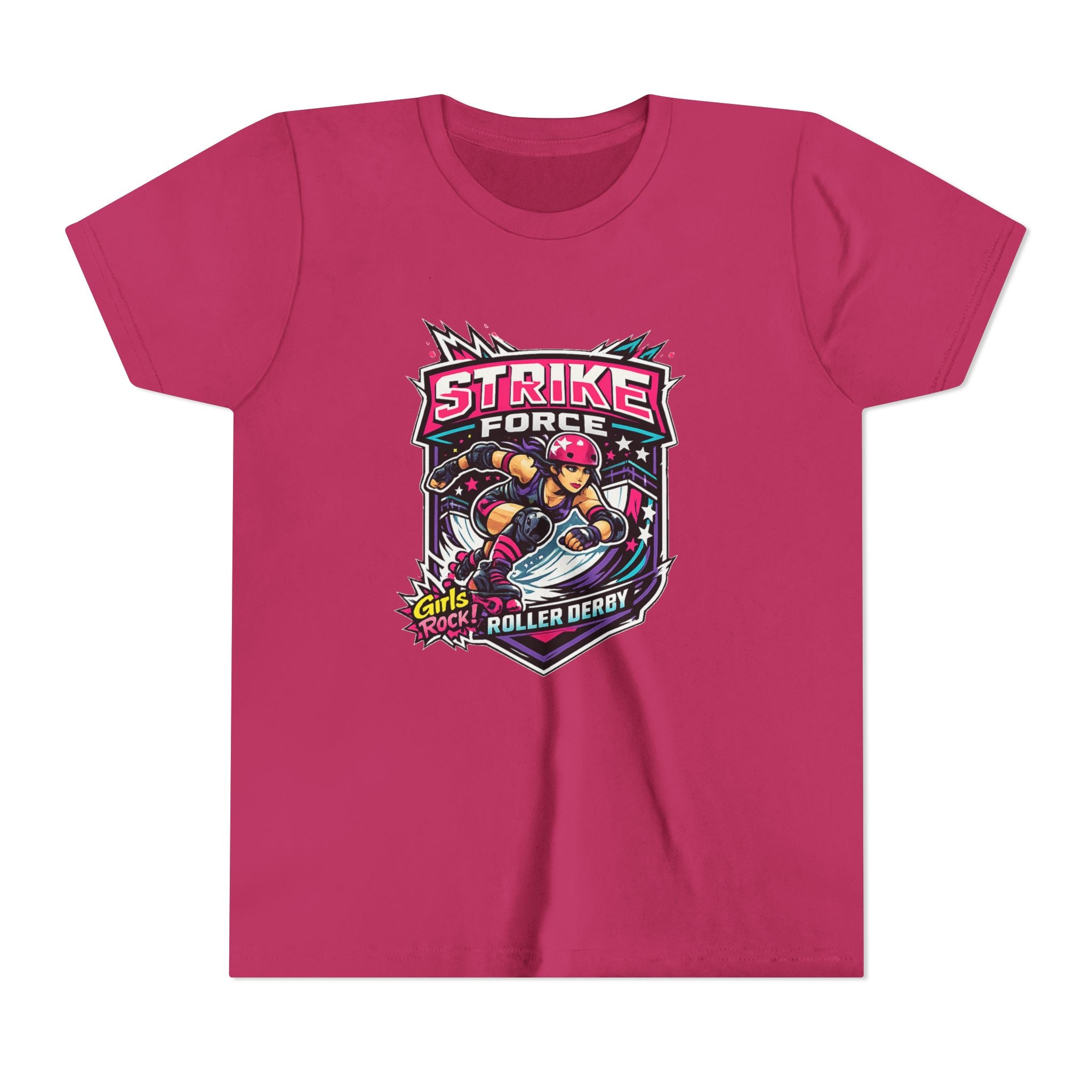 Strike Force Roller Derby Youth Tee — Kids' Roller Derby Graphic Shirt