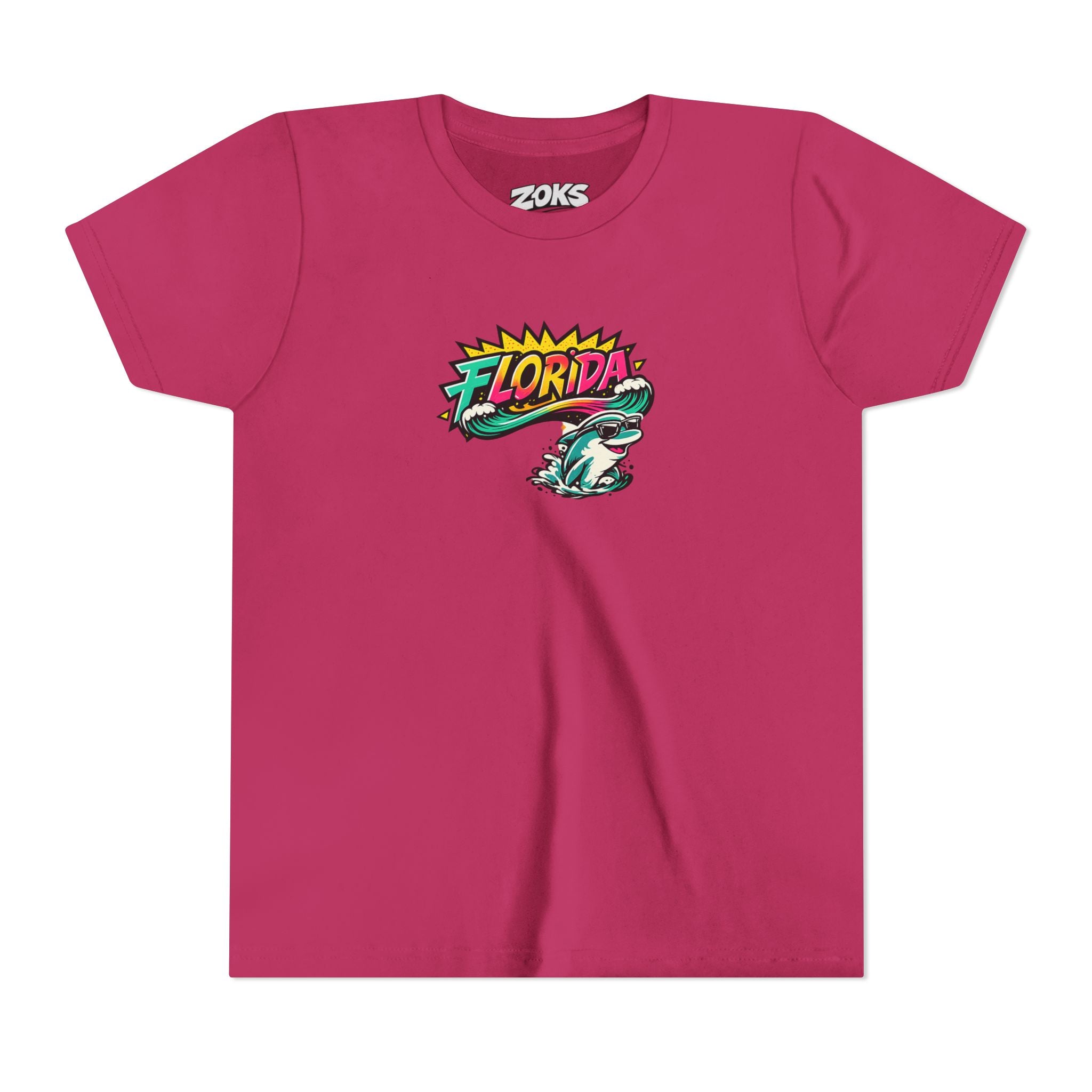 Florida Shark Surf Youth Tee - Kids' Beach Graphic T-Shirt