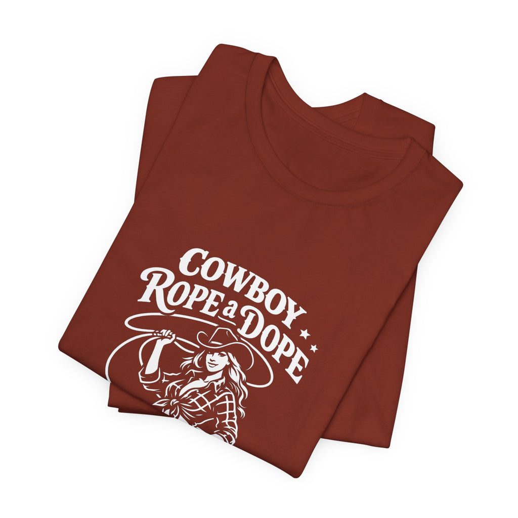 Cowboy Rope a Dope Graphic Tee — Retro Cowgirl Western T‑Shirt