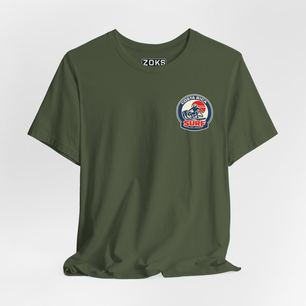 Costa Rica Surf Vintage Graphic Tee — Retro Surfer T-Shirt