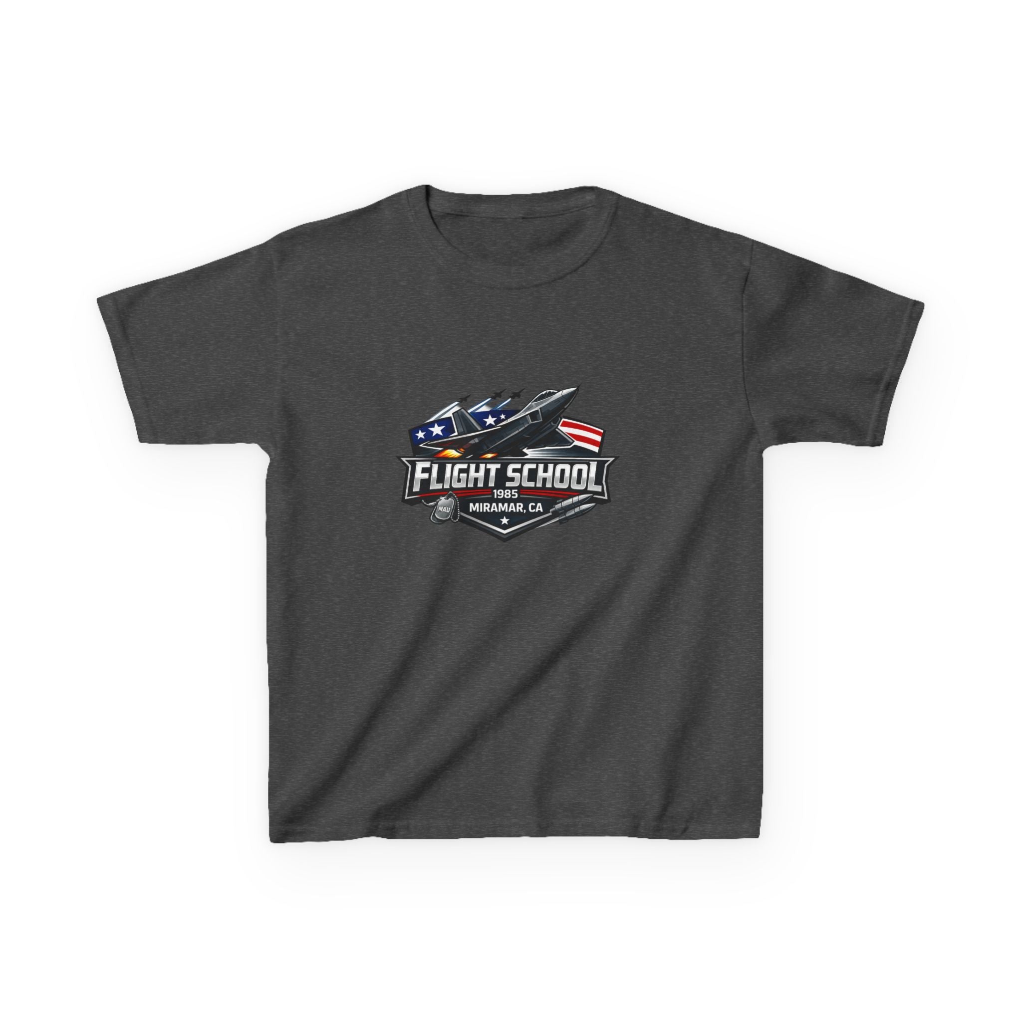 Kids T-Shirt — "Flight School" Jet Plane Graphic