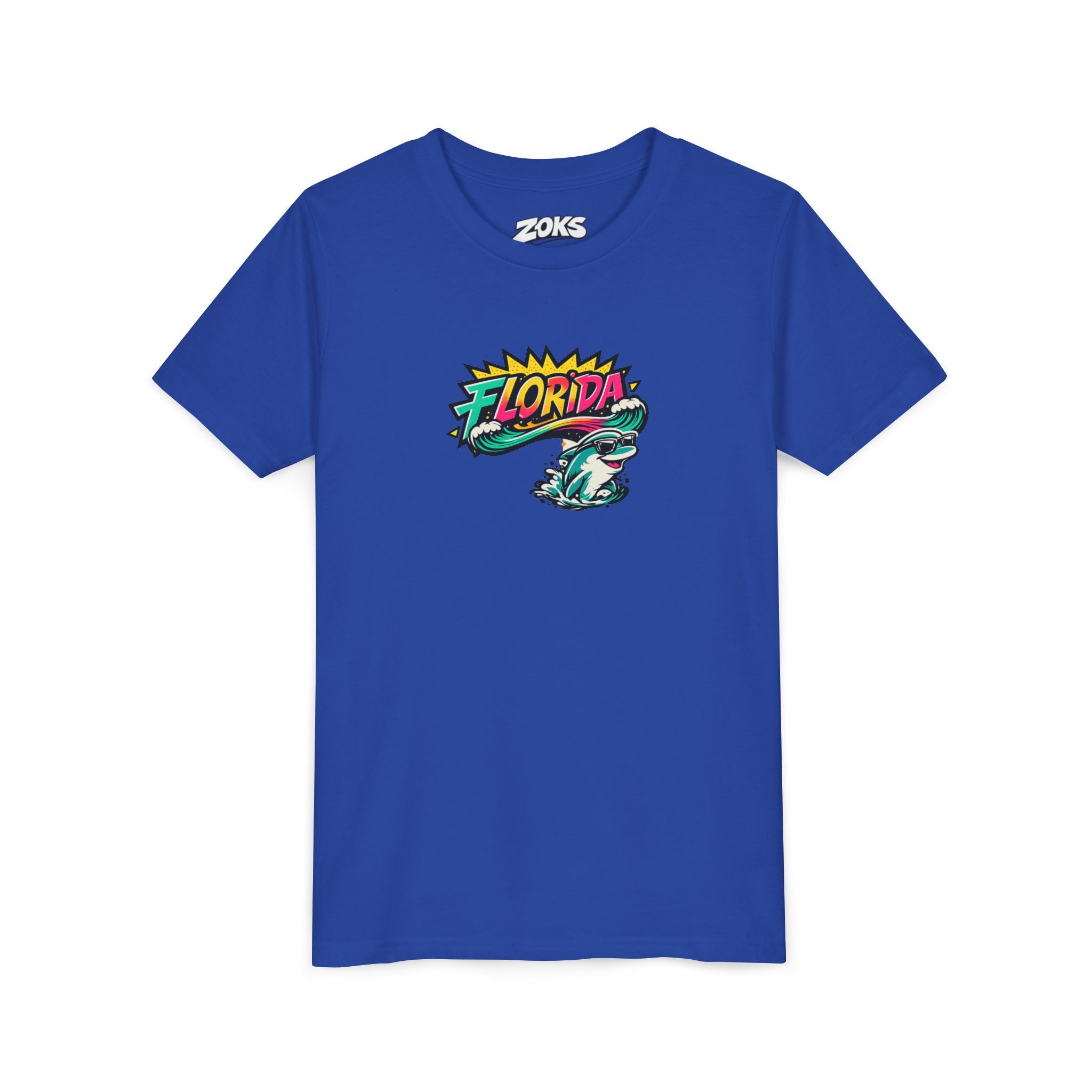 Florida Shark Surf Youth Tee - Kids' Beach Graphic T-Shirt