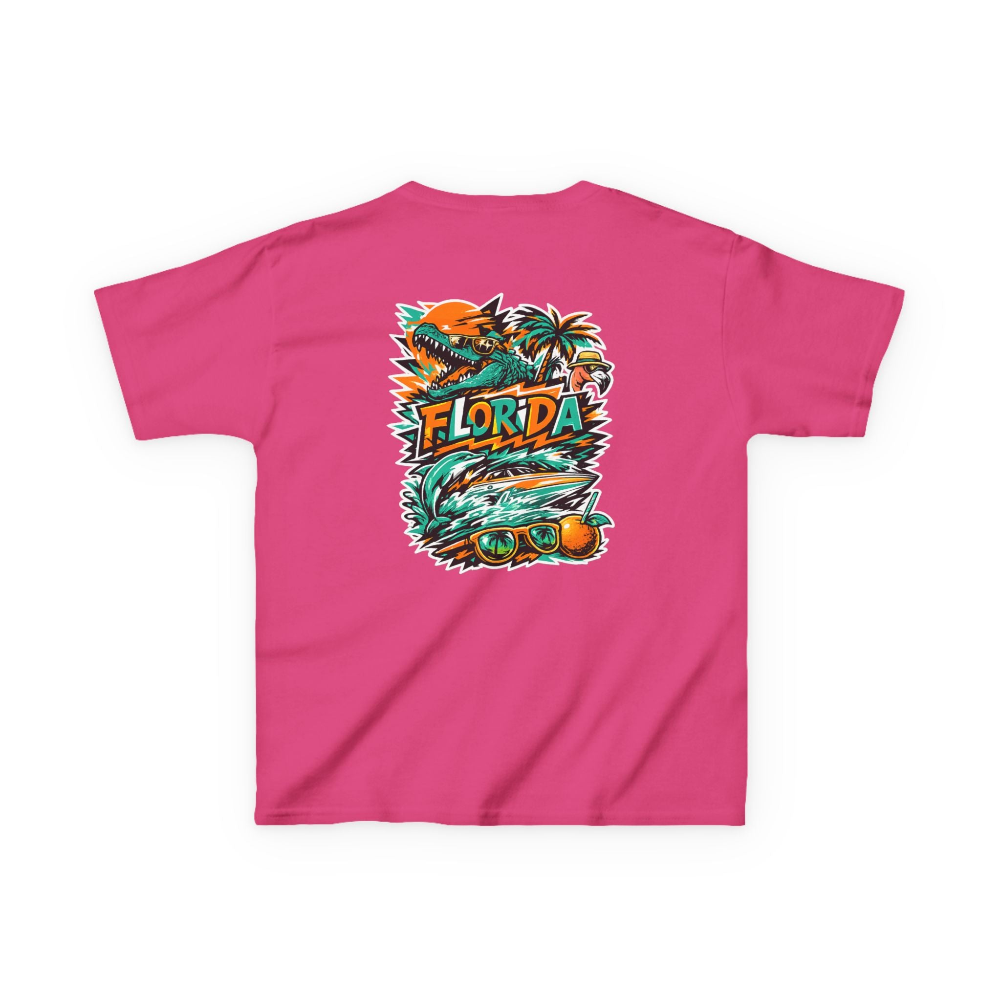Kids Tropical Beach Surf T-Shirt — Florida Vacation Tee