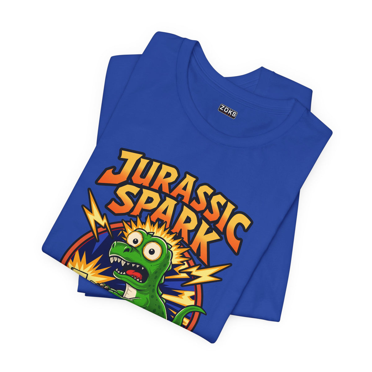 Jurassic Spark T‑Shirt — Retro Electric Dinosaur Graphic Tee