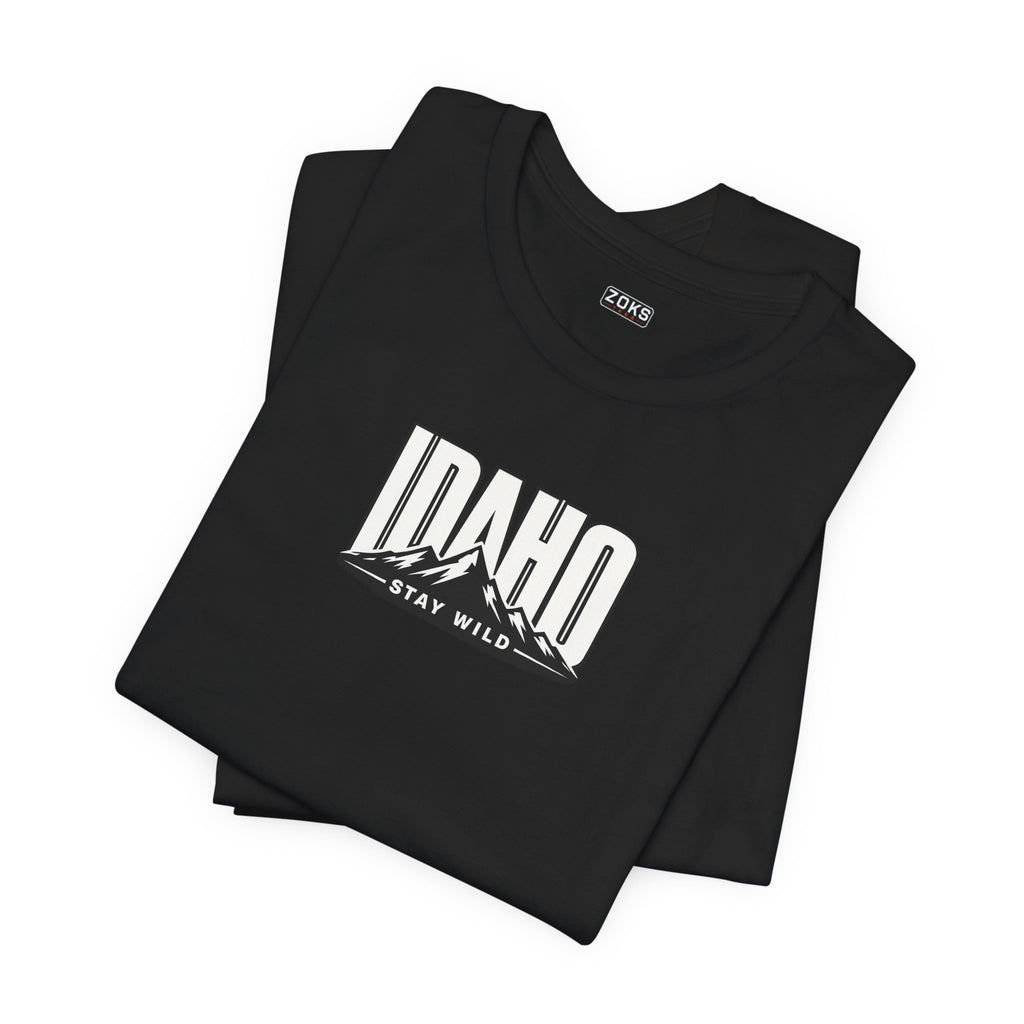 Idaho 'Stay Wild' Mountain State T-Shirt — Outdoor Adventure Tee