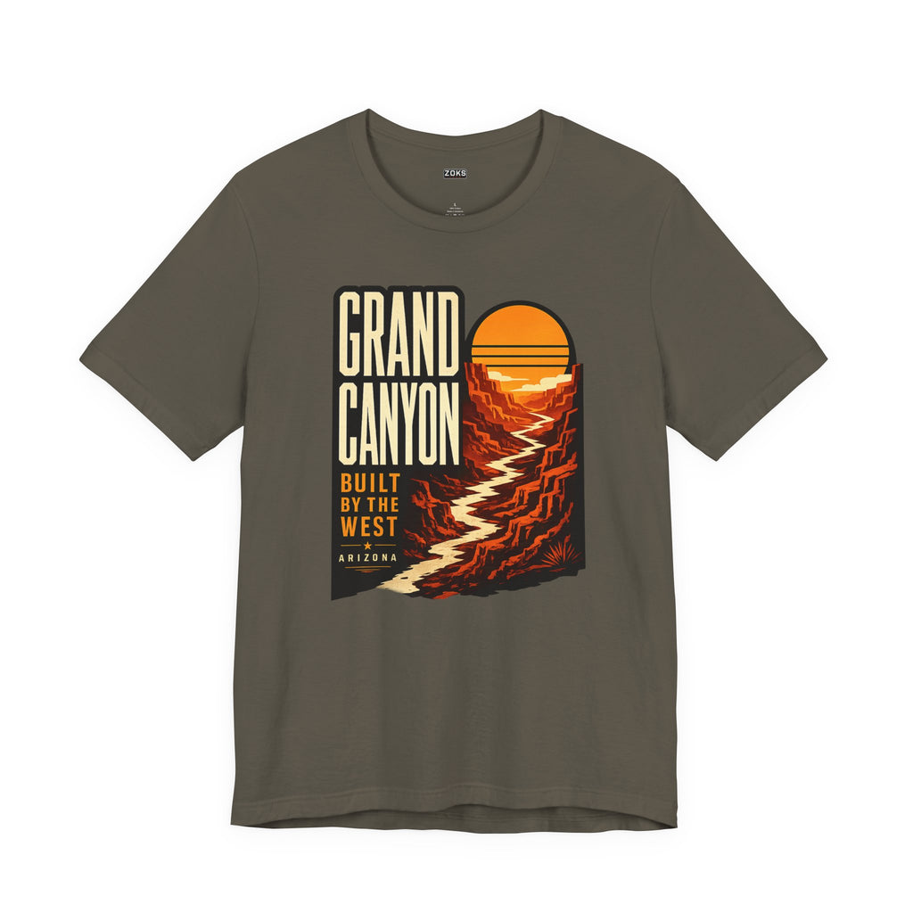 Grand Canyon Vintage Sunset T-Shirt — "Built by the West" Retro Travel Tee