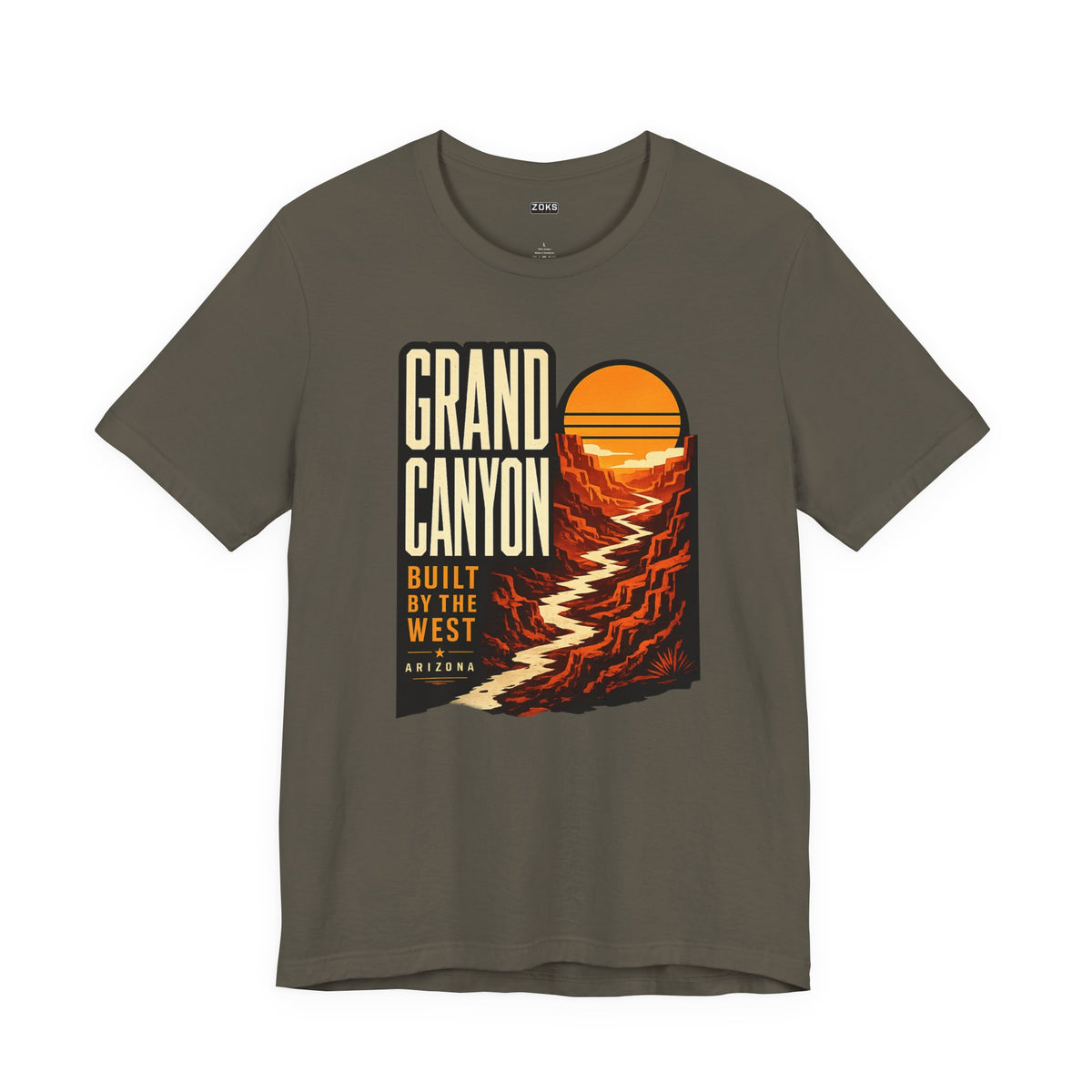 Grand Canyon Vintage Sunset T-Shirt — "Built by the West" Retro Travel Tee