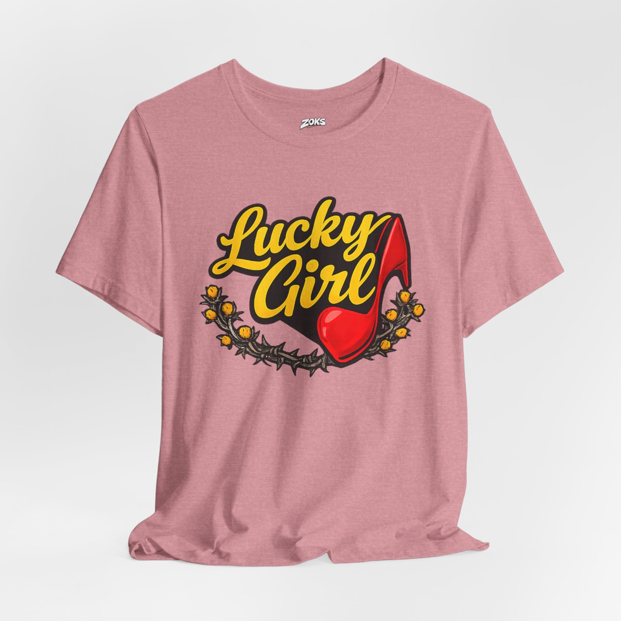 Lucky Girl Tee — Vintage Red Shoe Graphic T-Shirt