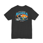 Alaska The Last Frontier T-Shirt – Orca Sunset Graphic Tee, Vintage Outdoor Travel Shirt, Nature Adventure Back Print Tee