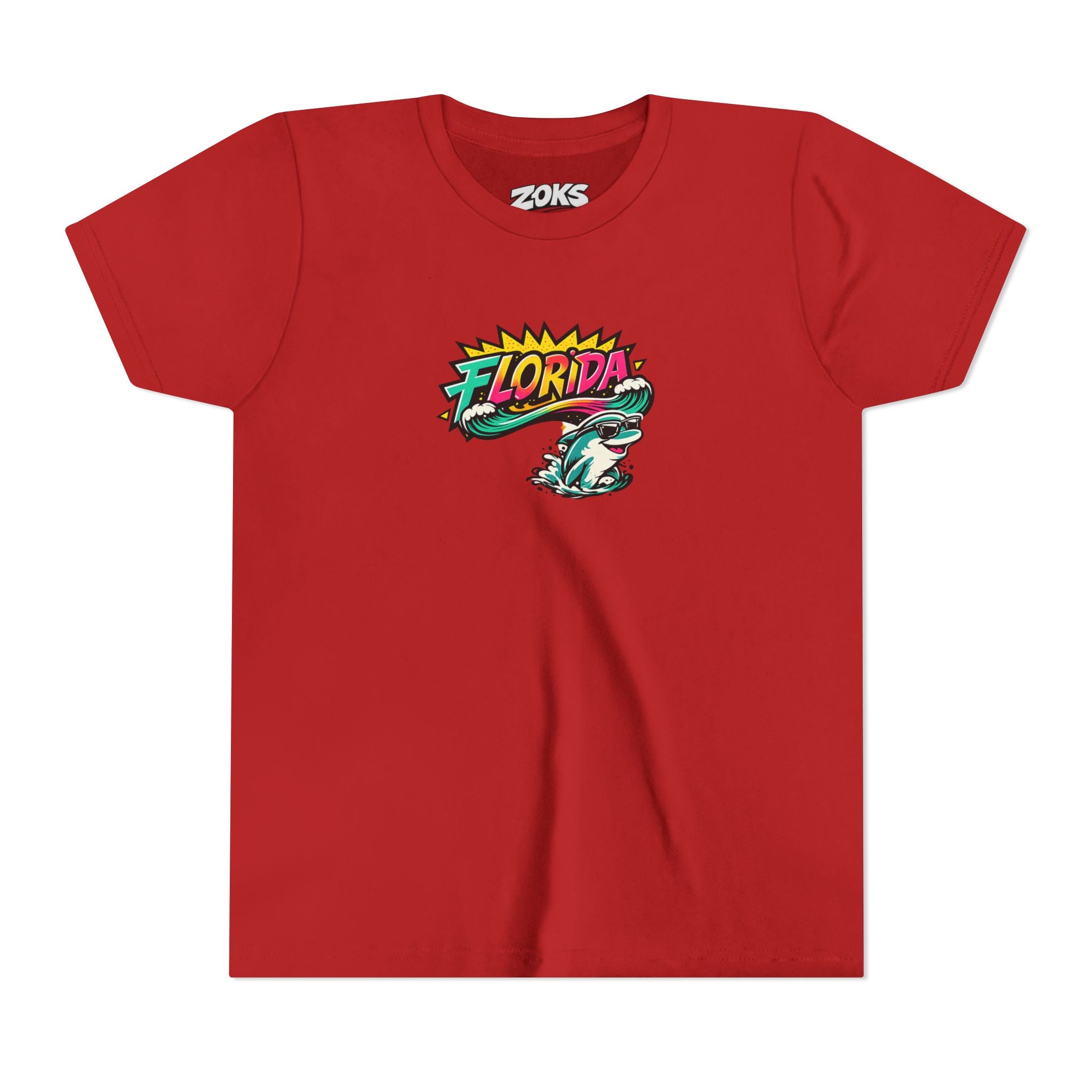 Florida Shark Surf Youth Tee - Kids' Beach Graphic T-Shirt